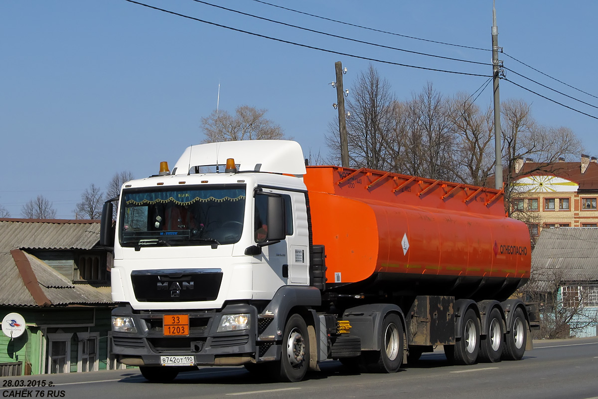 Московская область, № В 742 ОТ 190 — MAN TGS 19.390