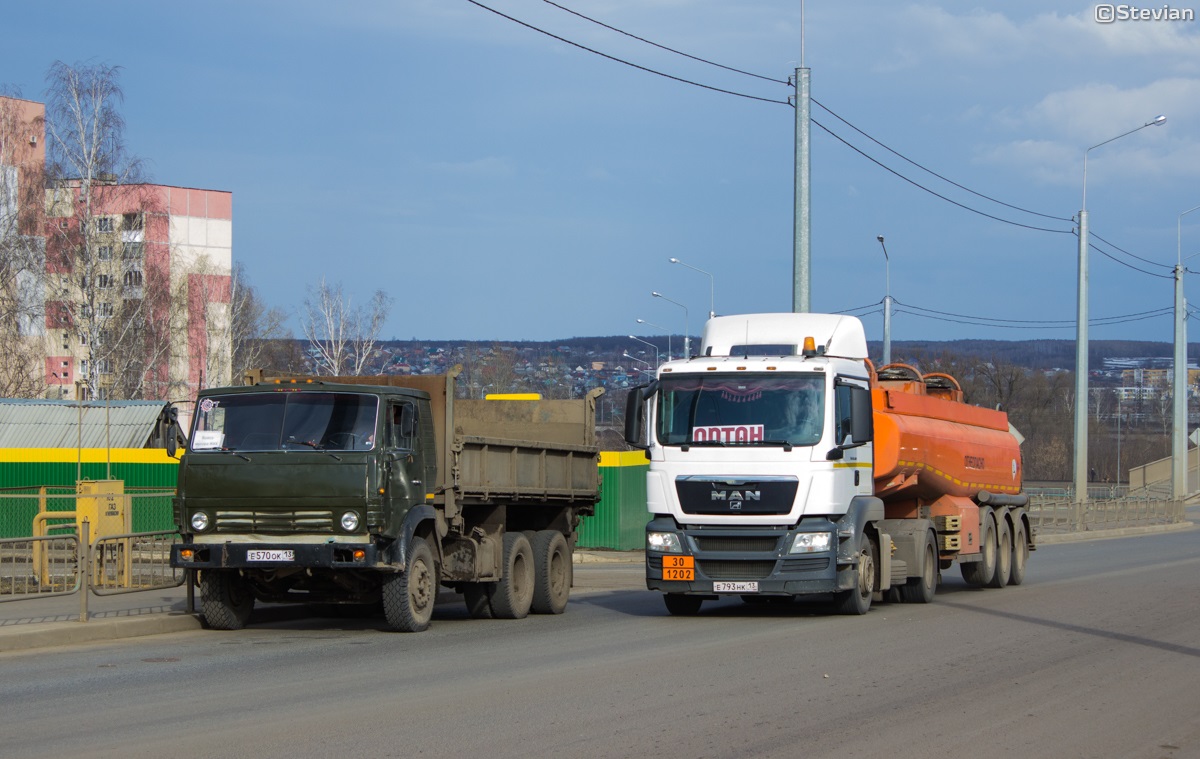 Мордовия, № Е 570 ОК 13 — КамАЗ-5320; Мордовия, № Е 793 НК 13 — MAN TGS 19.400