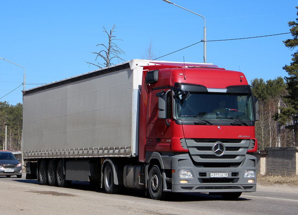 Липецкая область, № Н 911 ОЕ 48 — Mercedes-Benz Actros ('2009) 1848
