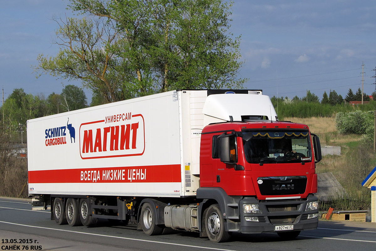 Тверская область, № А 827 МЕ 37 — MAN TGS 18.360
