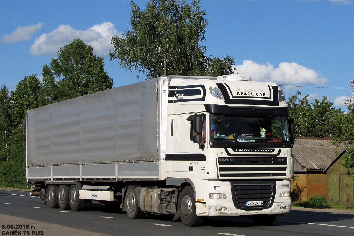 Латвия, № JC-2416 — DAF XF105 FT