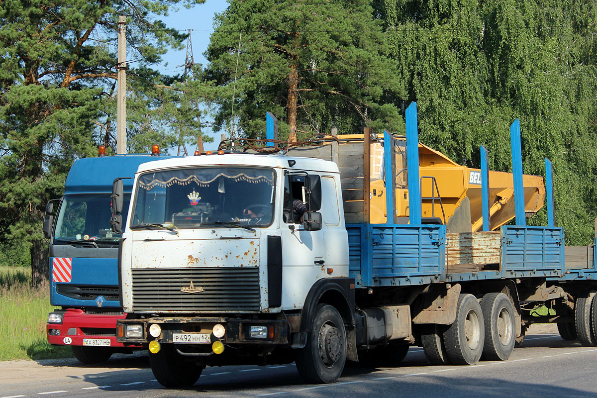 Рязанская область, № Р 492 НН 62 — МАЗ-6303A5