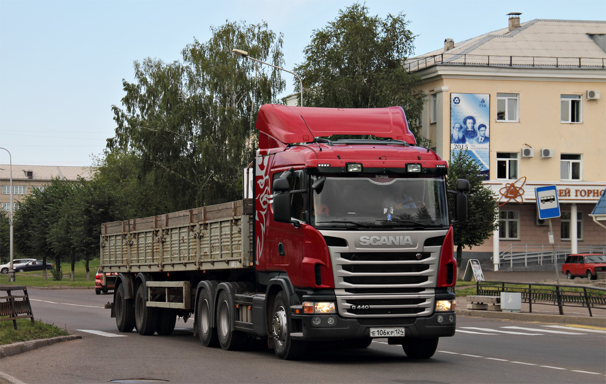 Красноярский край, № Е 106 КР 124 — Scania ('2009) G440; Красноярский край, № АХ 1830 24 — МАЗ-9758