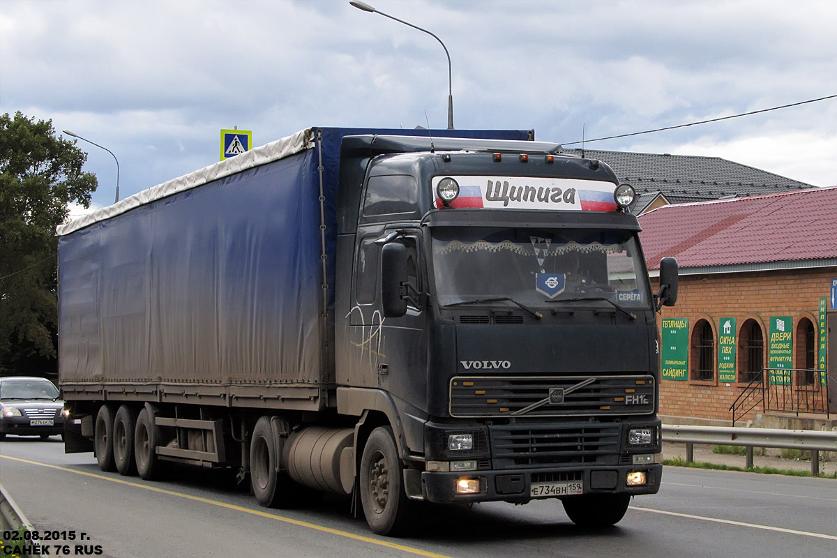 Пермский край, № Е 734 ВН 159 — Volvo ('1993) FH12.420; Volvo ('1993) FH12 "70 Years Edition" (Ярославская область)