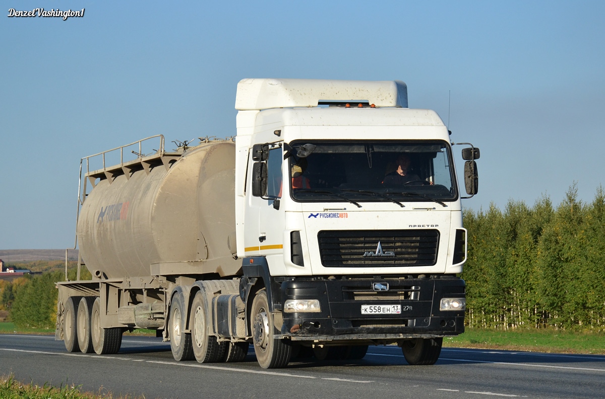 Мордовия, № К 558 ЕН 13 — МАЗ-6430B9
