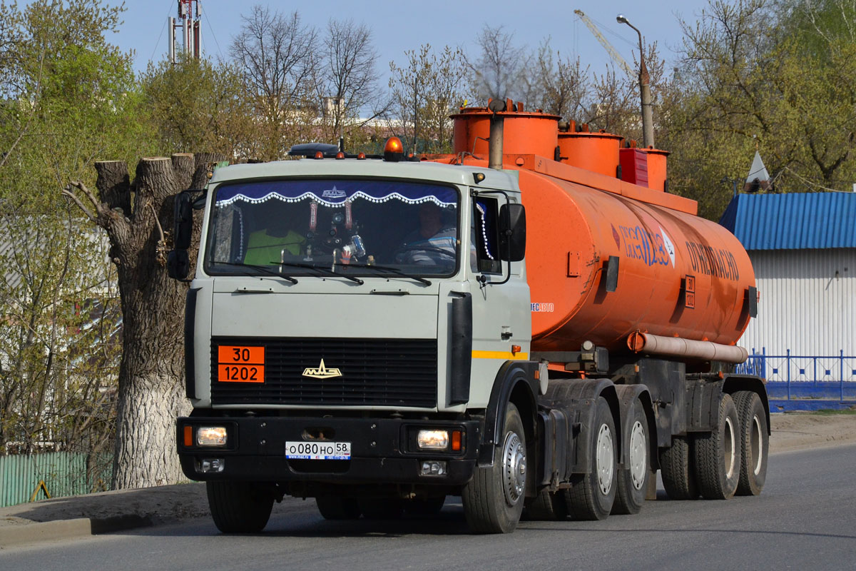Пензенская область, № О 080 НО 58 — МАЗ-6422A8