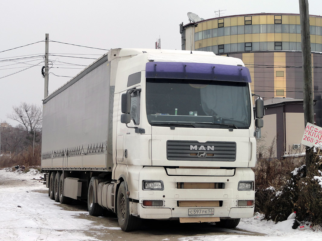 Новгородская область, № С 597 РК 53 — MAN TGA (общая модель)