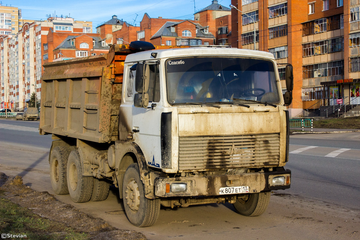 Мордовия, № К 807 ЕТ 13 — МАЗ-551605