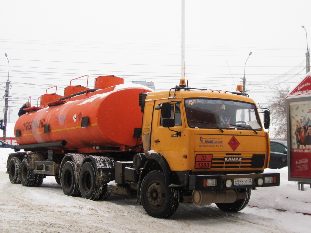 Кировская область, № Х 555 ОЕ 43 — КамАЗ-65116-N3(78)