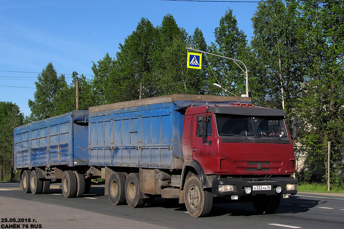 Воронежская область, № Е 532 НА 36 — КамАЗ-53212