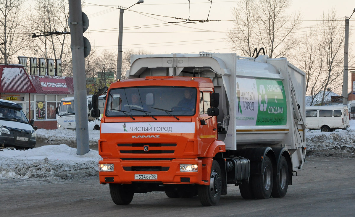 Омская область, № Т 334 ОУ 55 — КамАЗ-65115-L4(19)