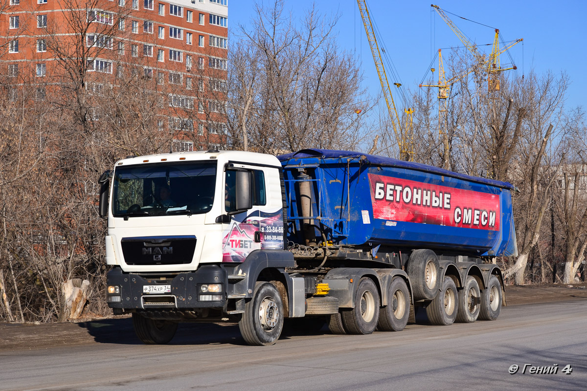 Волгоградская область, № Р 374 ХР 34 — MAN TGS 33.440