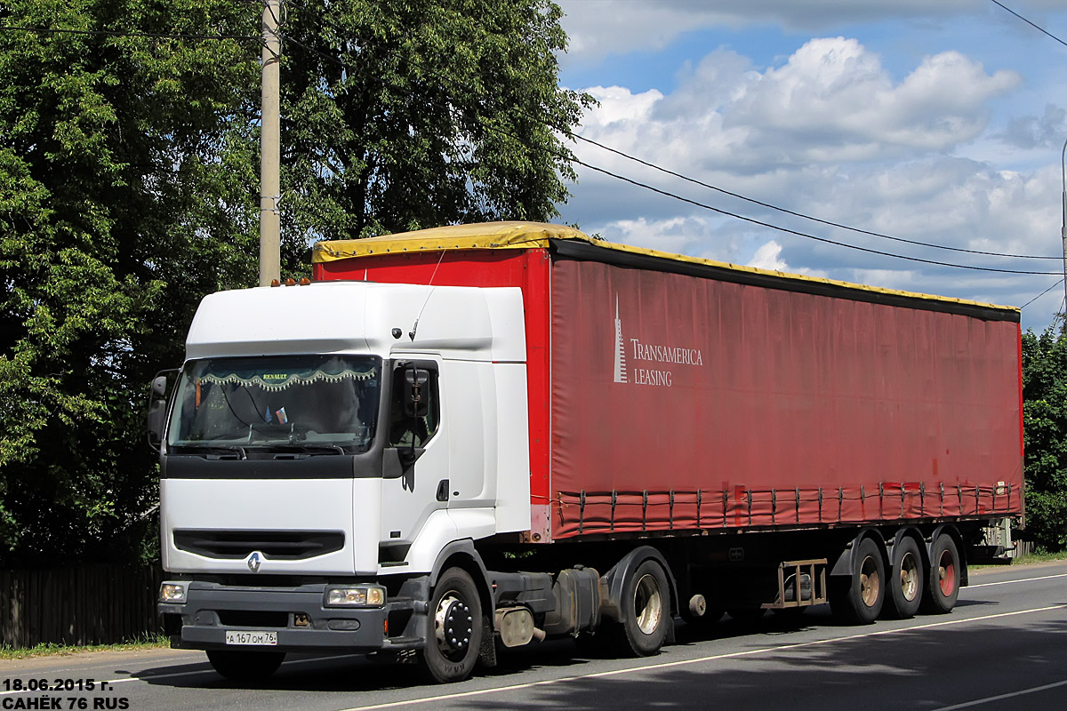 Ярославская область, № А 167 ОМ 76 — Renault Premium ('1996)