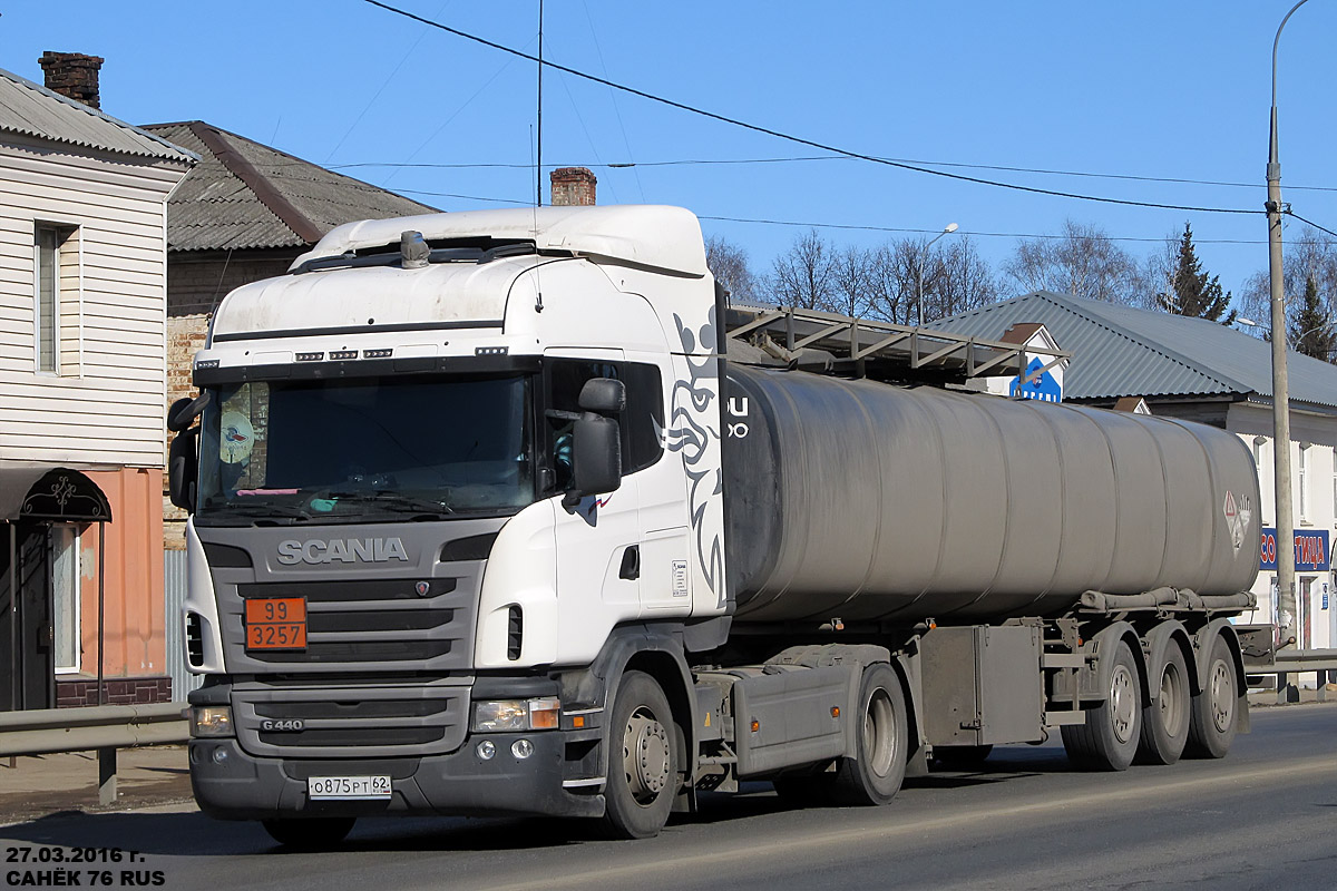 Рязанская область, № О 875 РТ 62 — Scania ('2009) G440