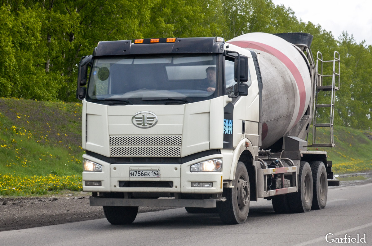 Кемеровская область, № Н 756 ЕК 142 — FAW J6 CA5250