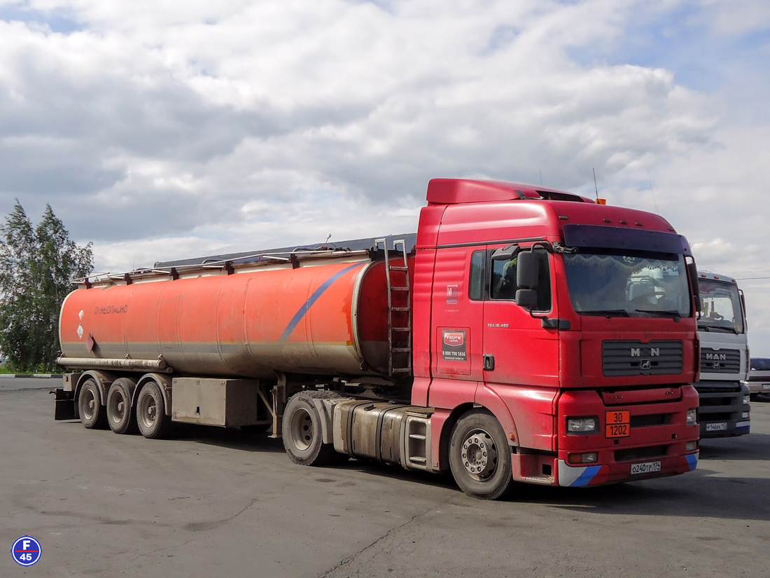 Челябинская область, № О 240 ТР 174 — MAN TGA 18.480
