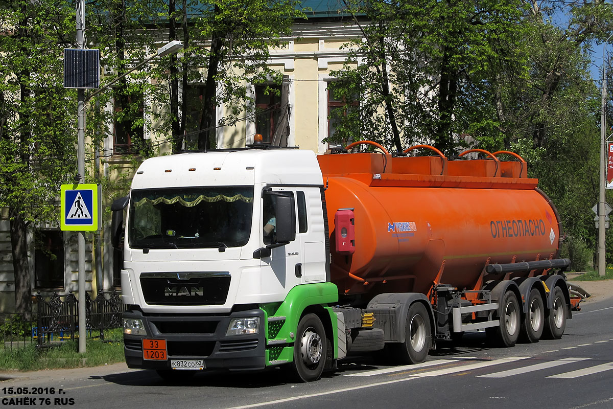 Рязанская область, № К 832 СО 62 — MAN TGS 19.360
