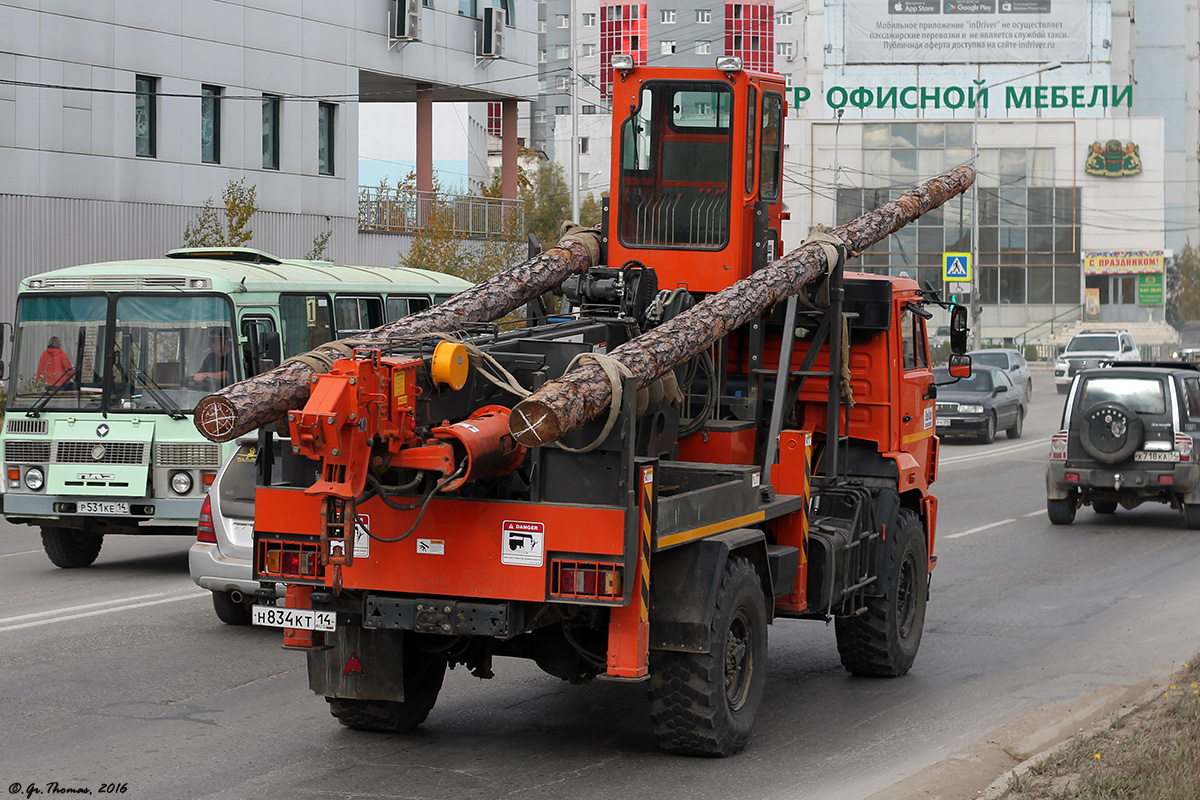 Саха (Якутия), № Н 834 КТ 14 — КамАЗ-43502-45