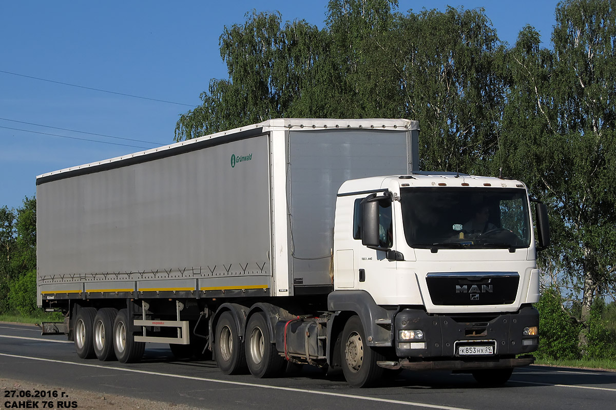 Архангельская область, № К 853 НХ 29 — MAN TGS 33.440