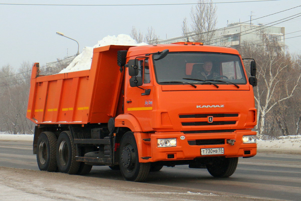 Омская область, № Т 730 МВ 55 — КамАЗ-65115-L4(19)