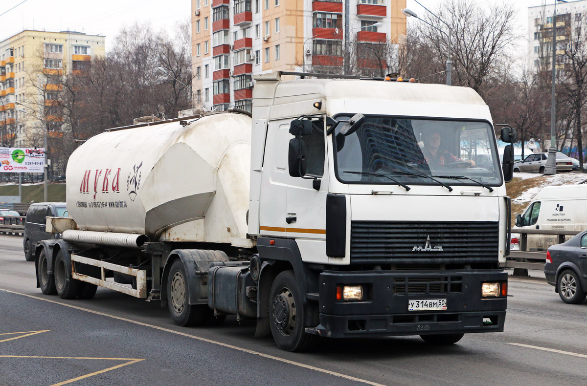 Московская область, № У 314 ВМ 50 — МАЗ-5440A8
