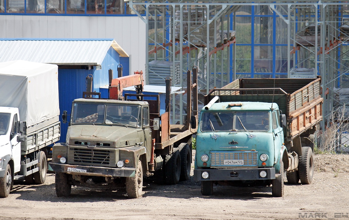 Красноярский край, № Е 220 НВ 124 — КрАЗ-250; Красноярский край, № Р 047 ВМ 124 — МАЗ-500 (общая модель)