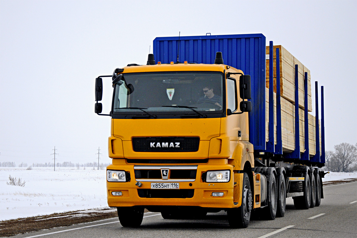 Татарстан, № Х 855 НТ 116 — КамАЗ-65206-S5(87)