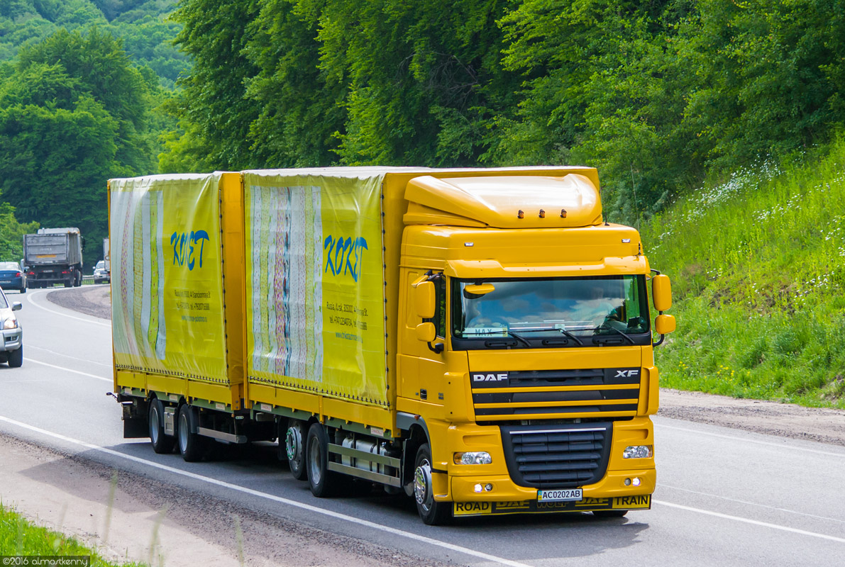 Волынская область, № АС 0202 АВ — DAF XF105 FAR