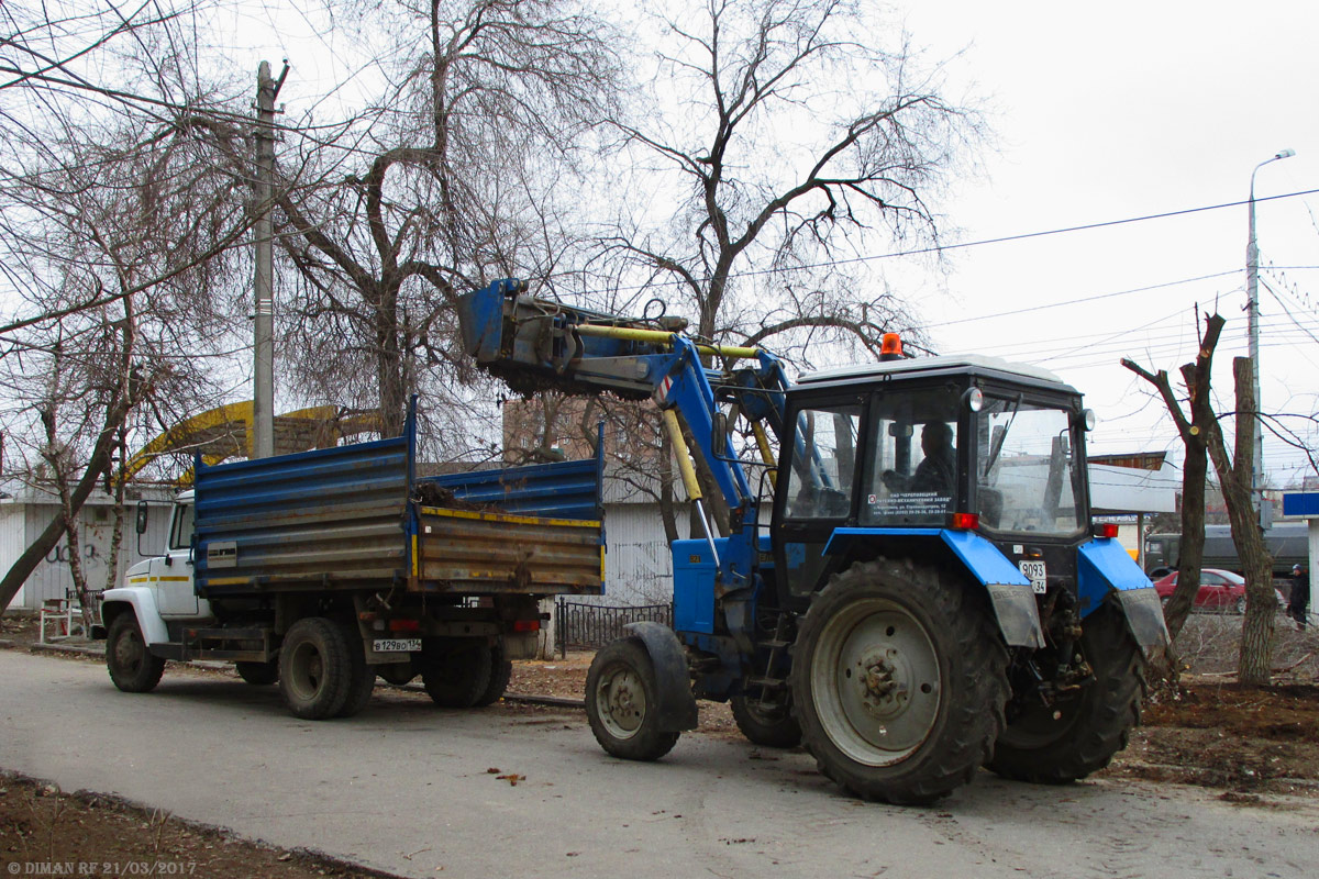 Волгоградская область, № В 129 ВО 134 — ГАЗ-3309; Волгоградская область, № 9093 СТ 34 — Беларус-82.1