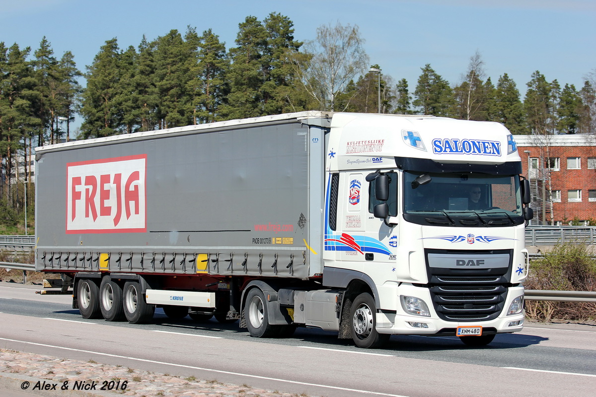 Финляндия, № XNM-480 — DAF XF Euro6 FT