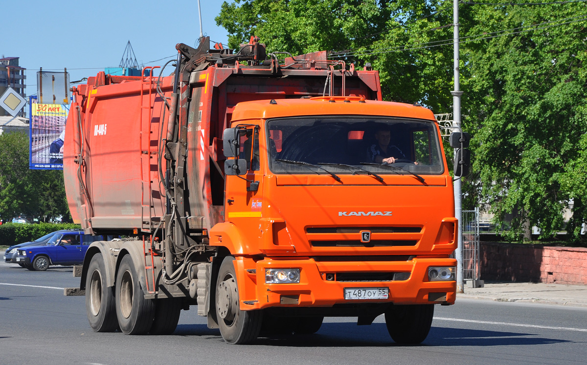 Омская область, № Т 487 ОУ 55 — КамАЗ-65115-42