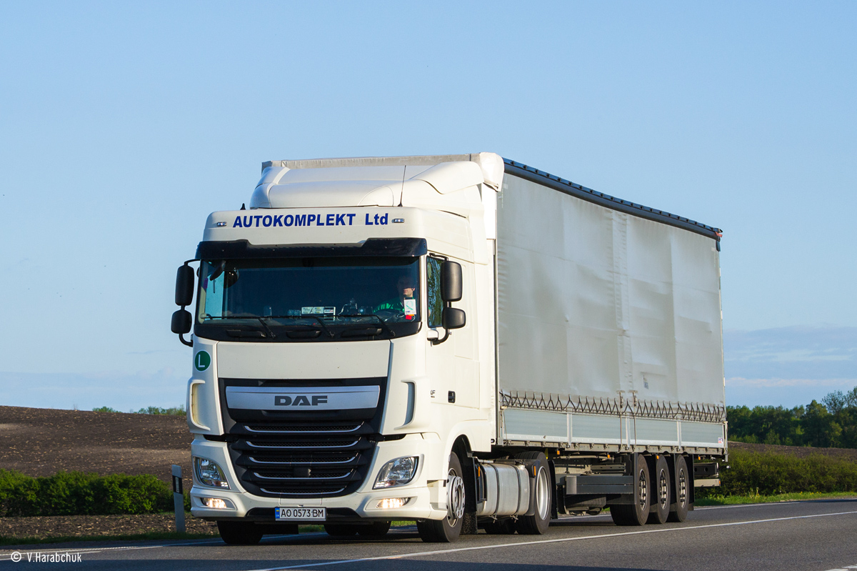 Закарпатская область, № АО 0573 ВМ — DAF XF Euro6 FT