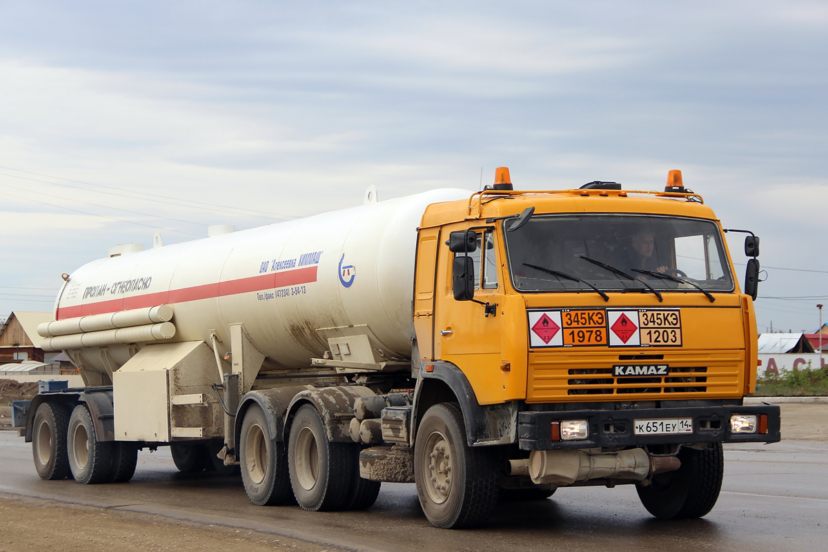 Саха (Якутия), № К 651 ЕУ 14 — КамАЗ-65116-62