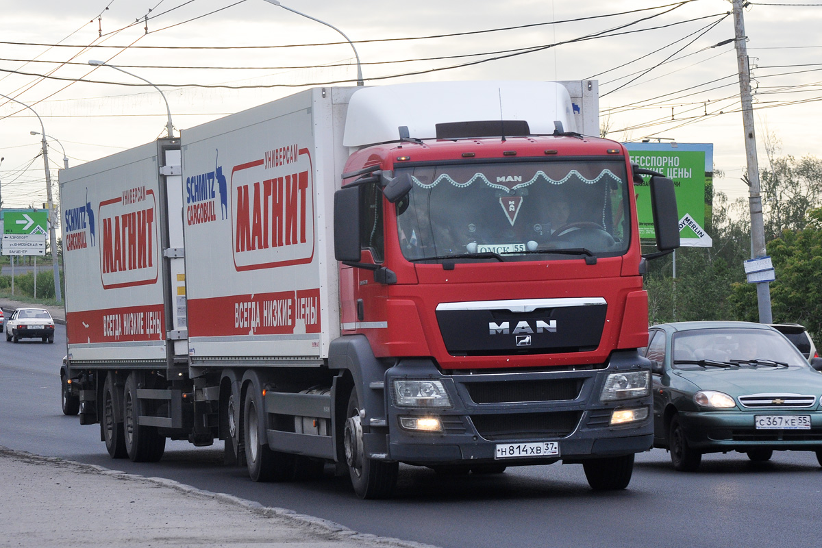 Омская область, № Н 814 ХВ 37 — MAN TGS 26.350