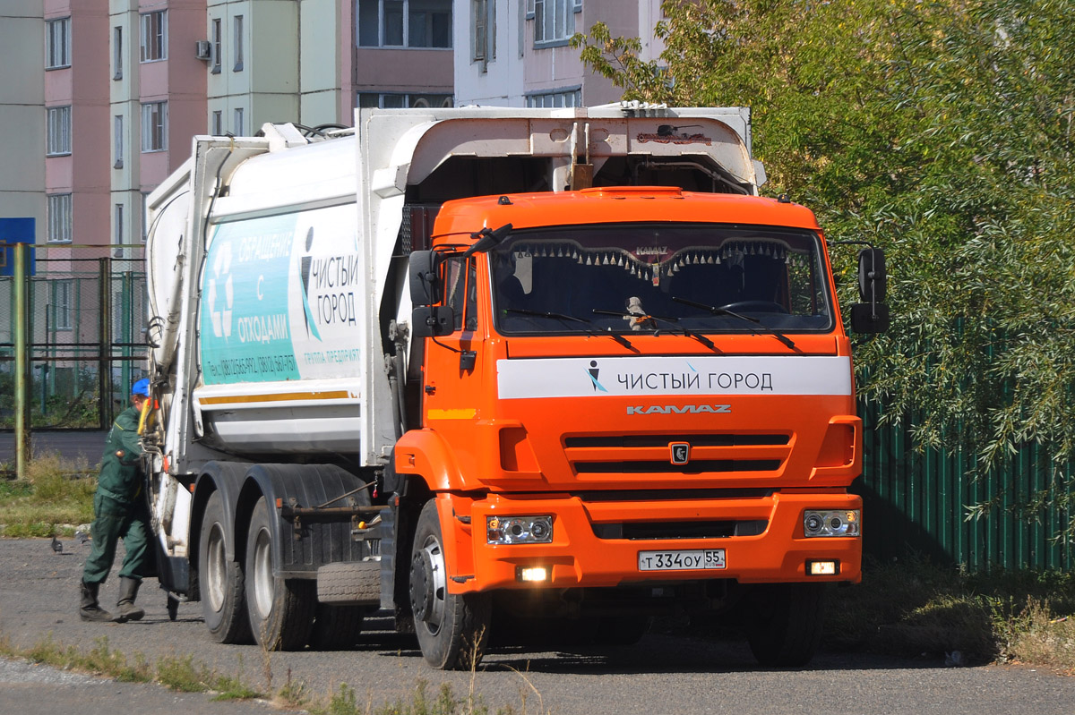 Омская область, № Т 334 ОУ 55 — КамАЗ-65115-L4(19)