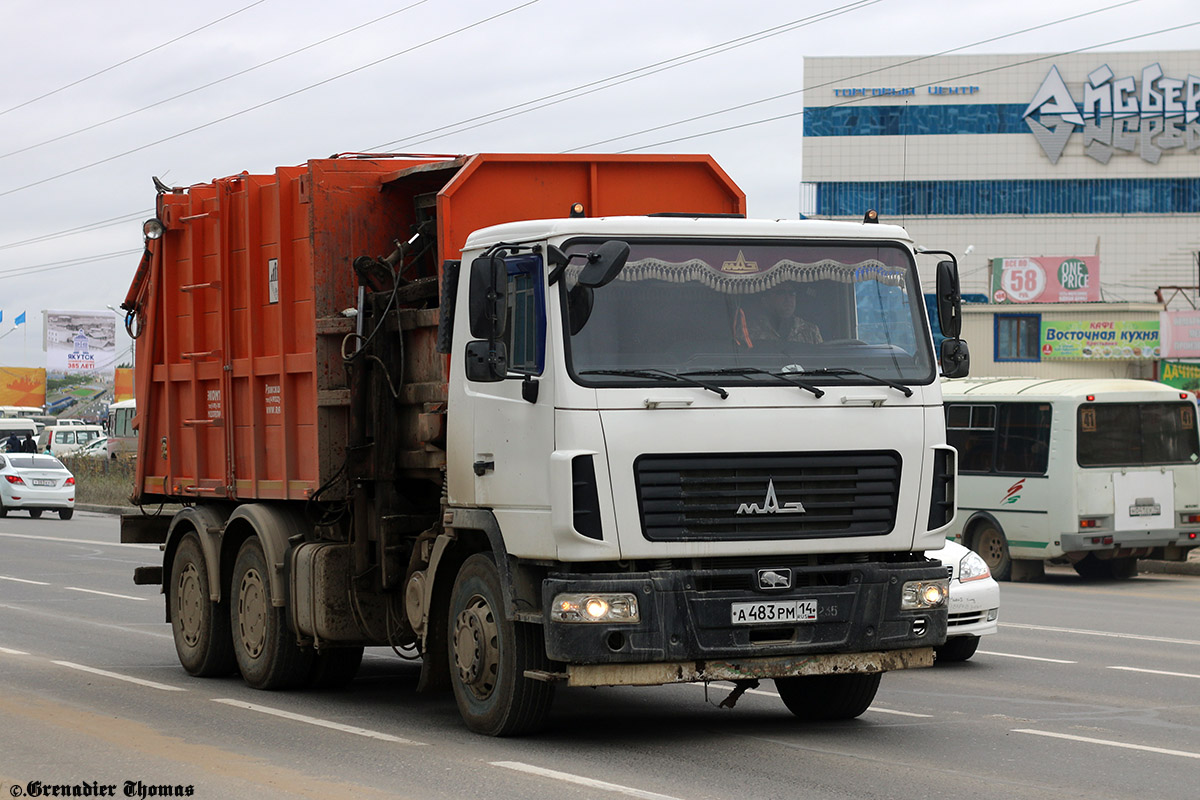 Саха (Якутия), № А 483 РМ 14 — МАЗ-6312B3