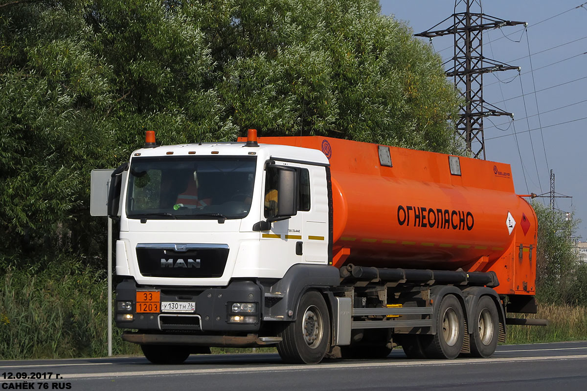 Ярославская область, № У 130 ТН 76 — MAN TGS 33.440