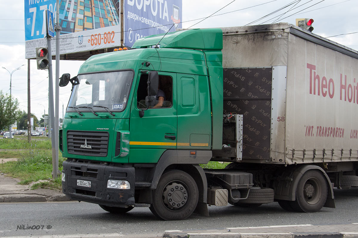 Удмуртия, № О 305 АС 18 — МАЗ-5440B9