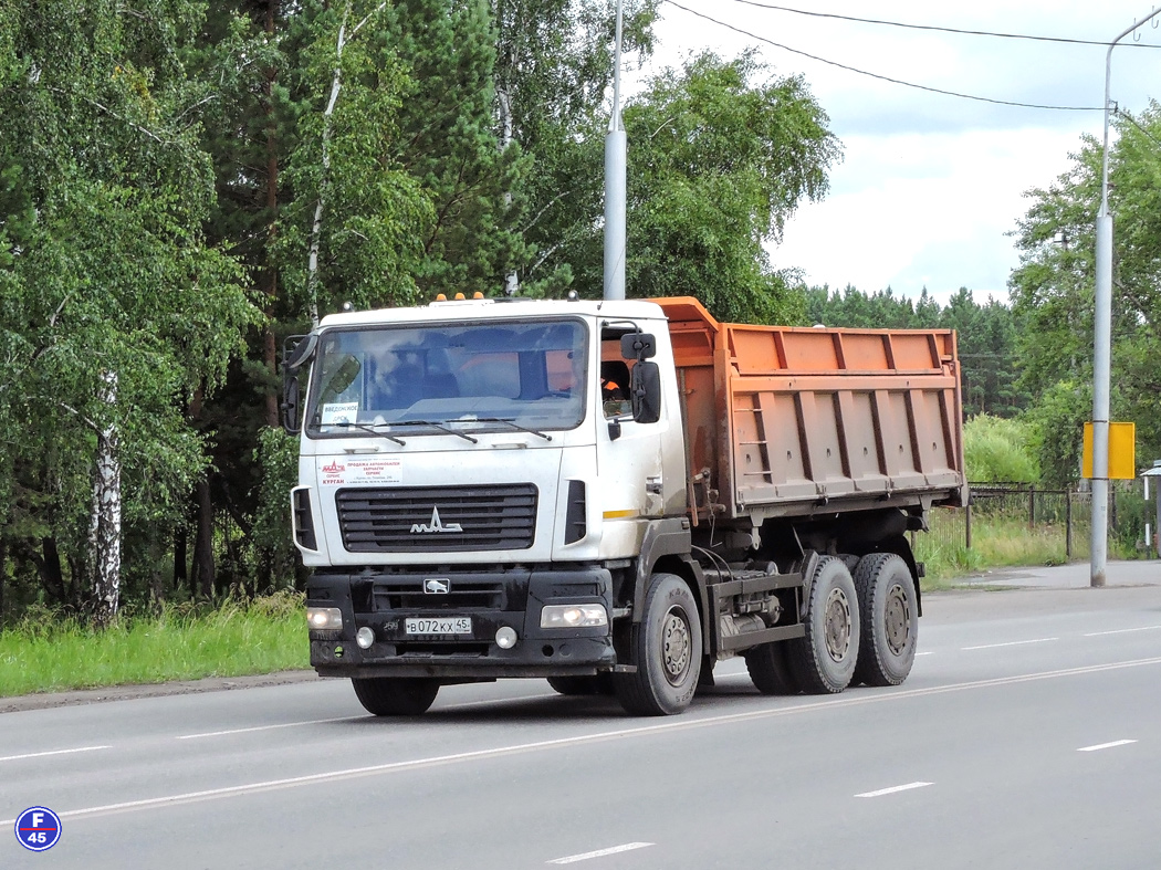 Курганская область, № В 072 КХ 45 — МАЗ-6501B9