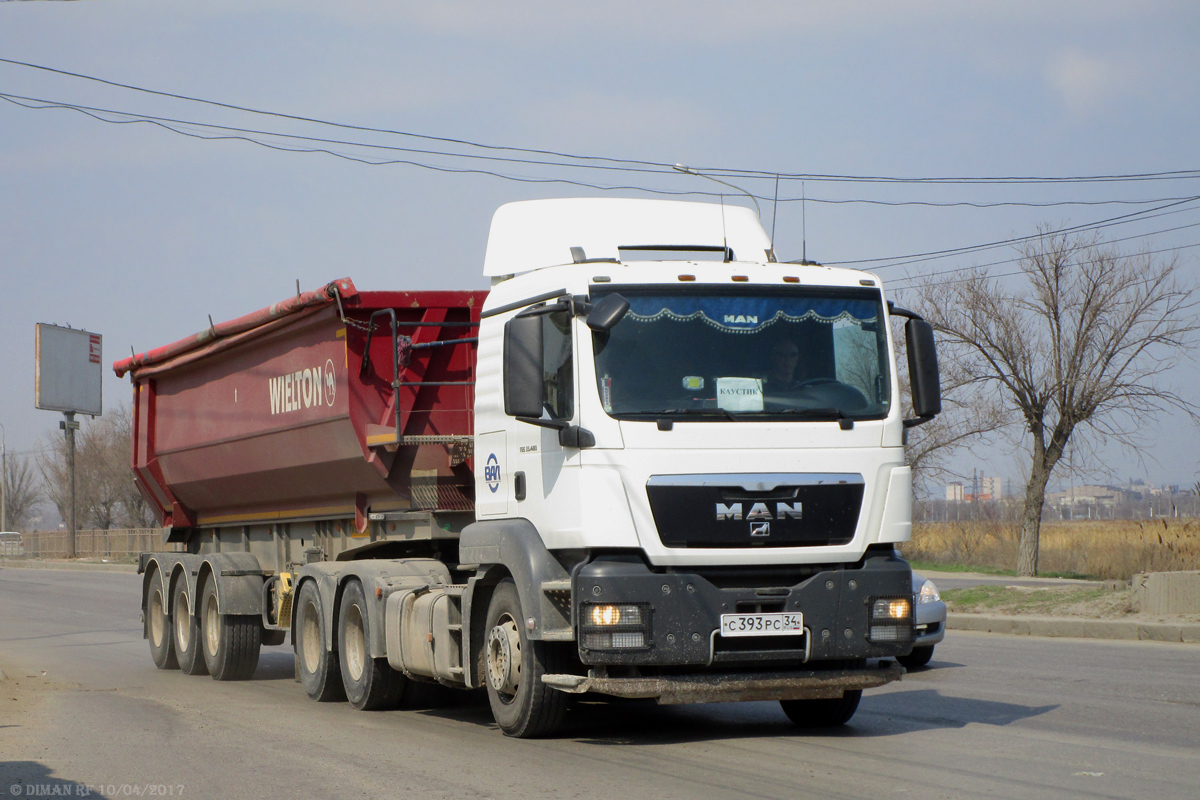 Волгоградская область, № С 393 РС 34 — MAN TGS 33.480