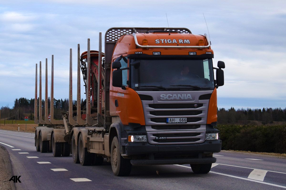 Латвия, № AH-666 — Scania ('2013) R450