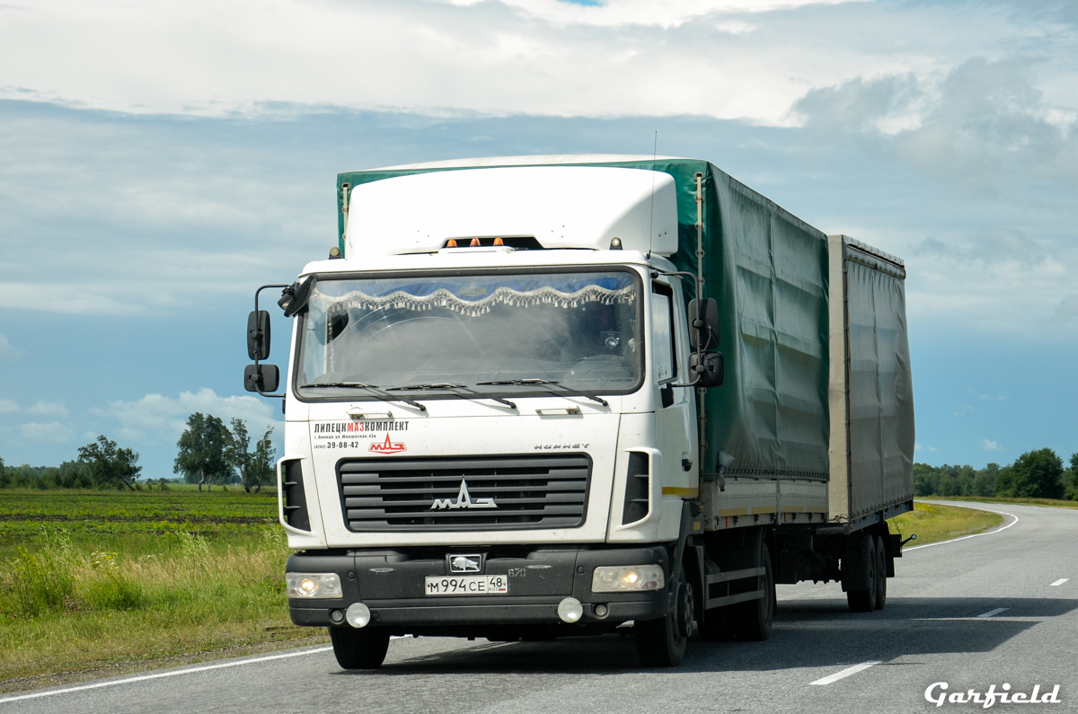 Липецкая область, № М 994 СЕ 48 — МАЗ-4371P2