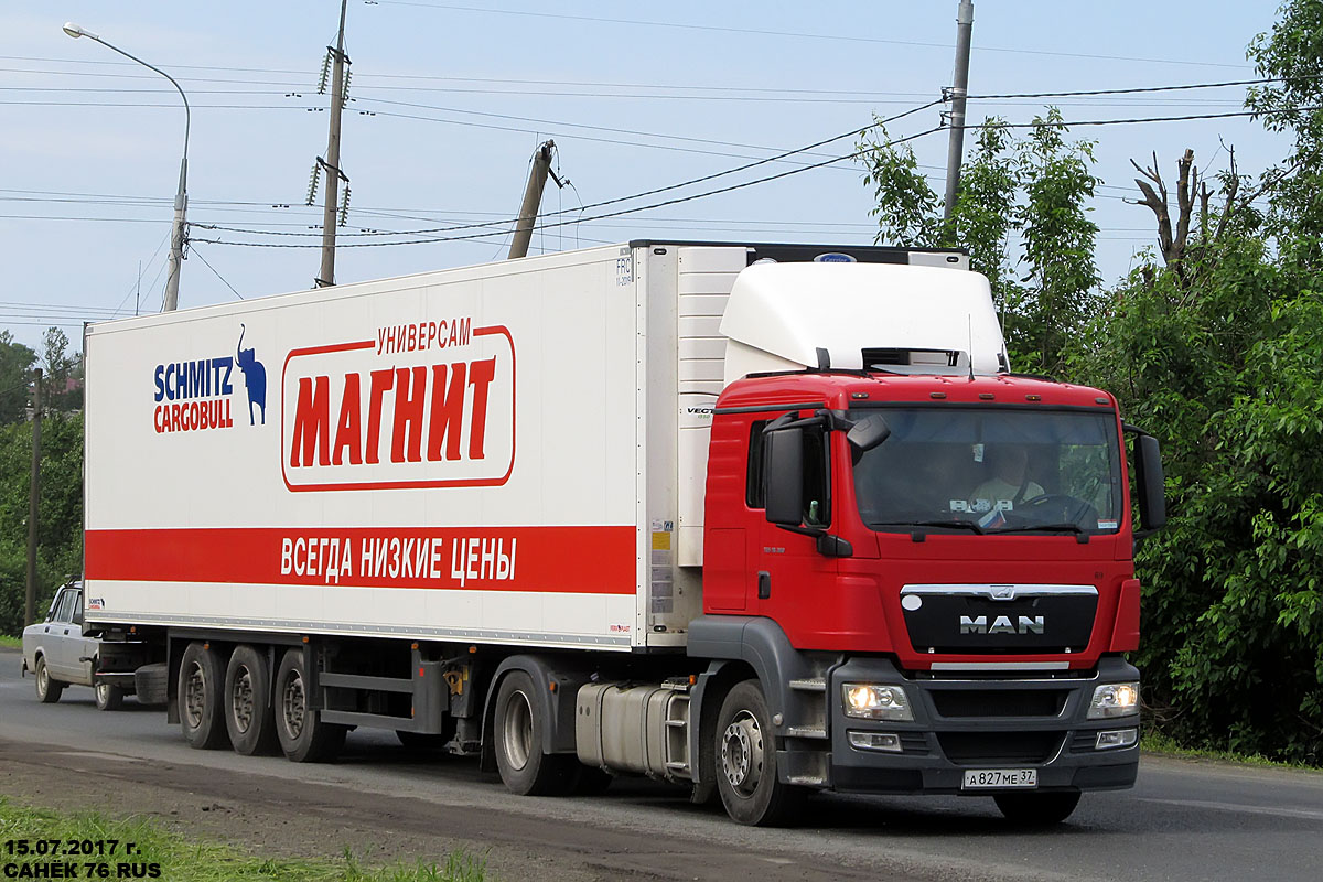 Тверская область, № А 827 МЕ 37 — MAN TGS 18.360