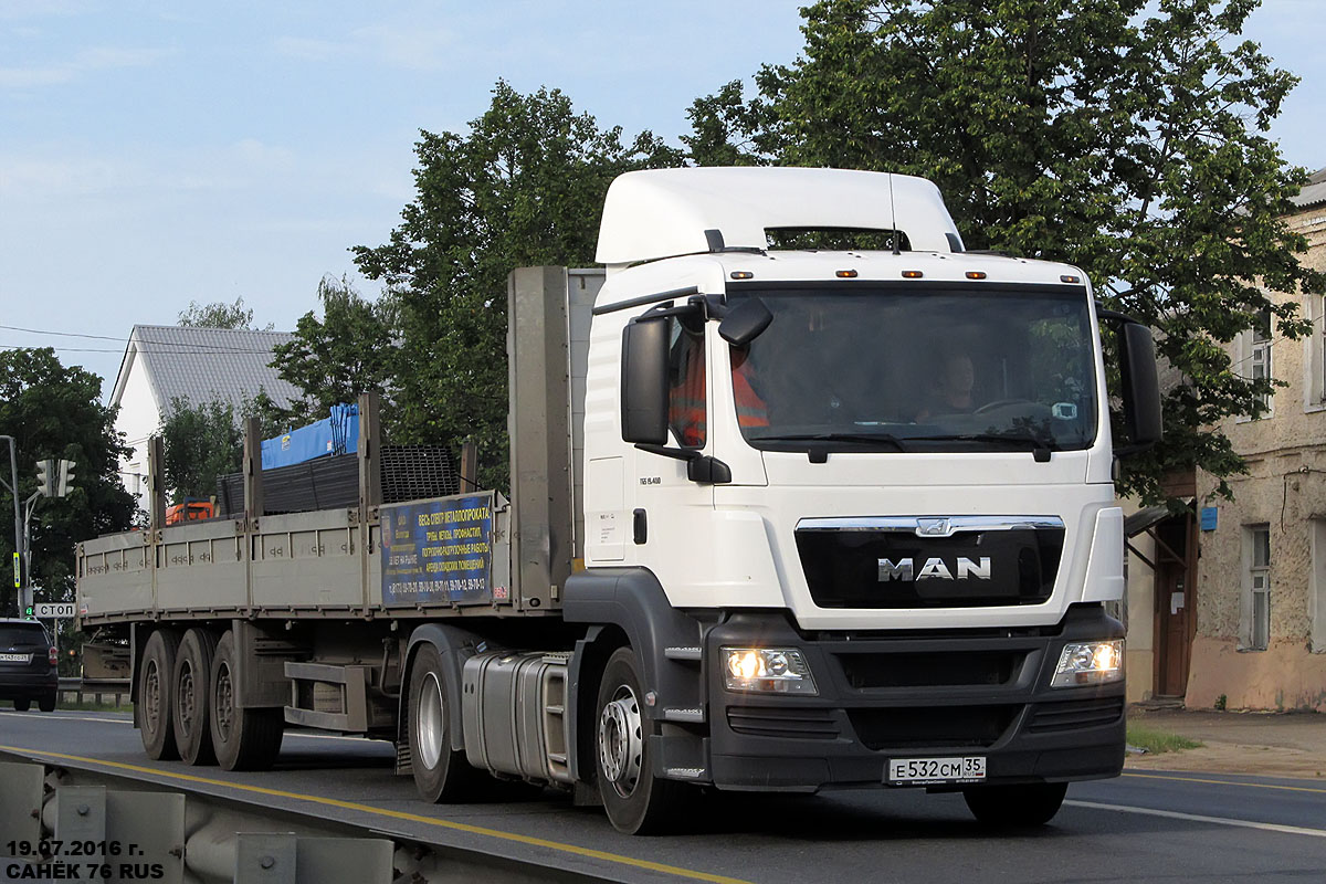 Вологодская область, № Е 532 СМ 35 — MAN TGS 19.400