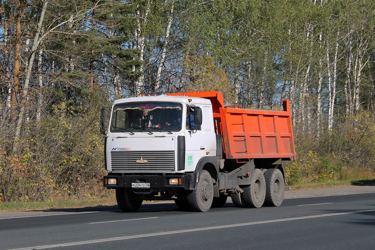 Пензенская область, № М 224 ТЕ 58 — МАЗ-5516A5