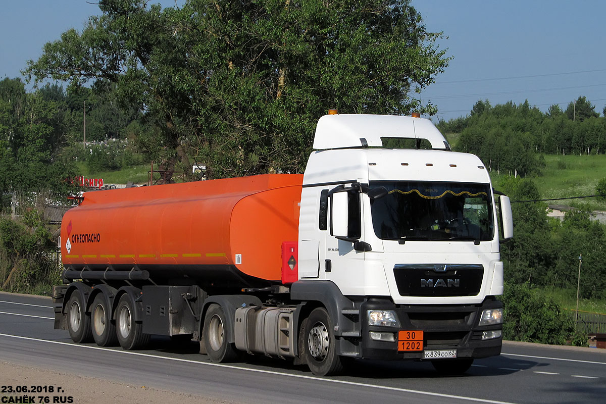 Рязанская область, № К 839 СО 62 — MAN TGS 19.400