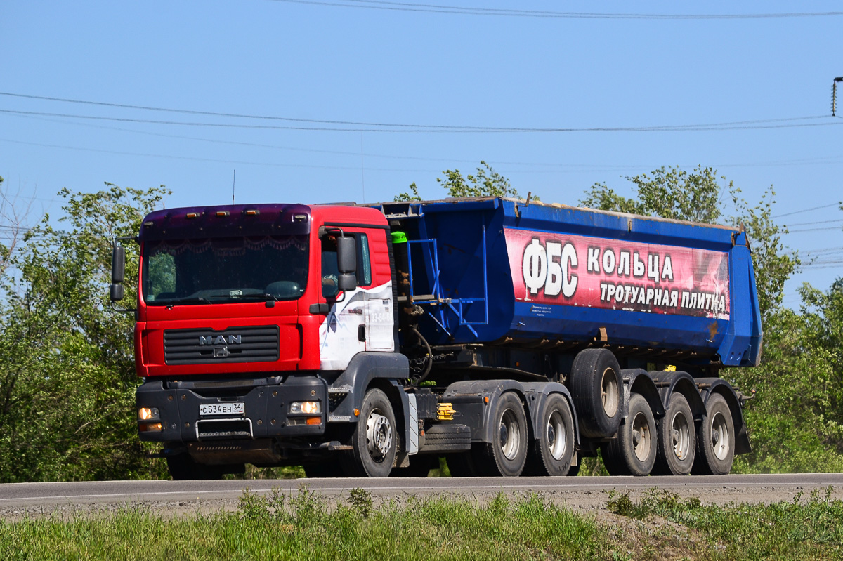Волгоградская область, № С 534 ЕН 34 — MAN TGA 33.480