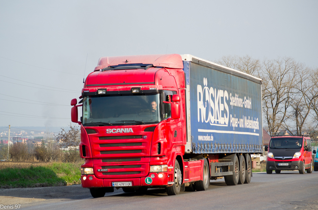 Днепропетровская область, № АЕ 4781 НХ — Scania ('2004) R420