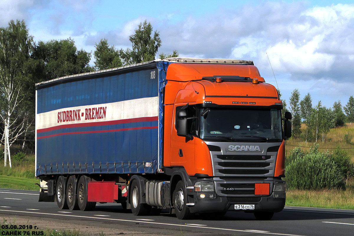 Ярославская область, № Е 316 СО 76 — Scania ('2013) G440