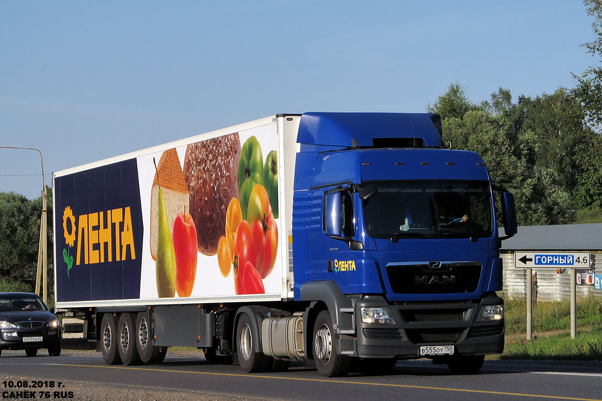 Московская область, № В 555 ОУ 750 — MAN TGS 18.400